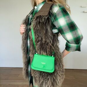 Vibrant Green Baby Bag with Structured Design